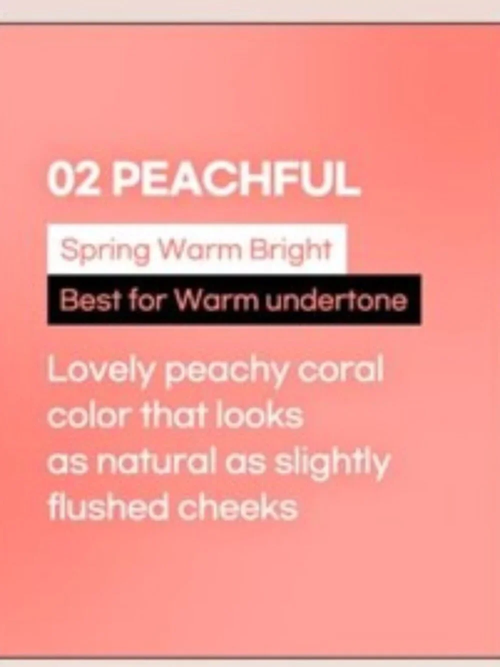 Peach C - Cheerful Blusher 02 Peachful NIB